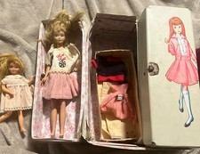 Skipper’s Barbie’s Little Sister & Friend With Carrying Case 1964 picture
