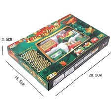 Electric Christmas Train Set with Lights Sound Santa Railway Track Toy picture