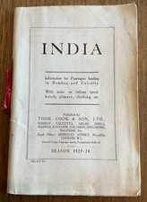 Vintage 1927-28 India Travel Pamphlet Thos. Cook & Son, LTD picture