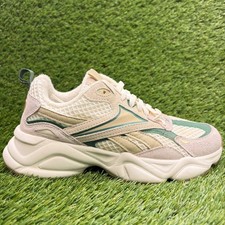 Reebok Charge Womens Size 7.5 Ivory Gray Green Athletic Running Shoes Sneakers picture
