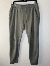 Lululemon City Sweat Jogger Pants Men Sage Green Drawstring Stretch Size L 30” picture