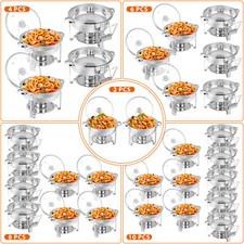 2/4/6/8/10 Pack Chafing Dish Buffet Set 5 QT Stainless Steel Buffet In Glass Lid picture