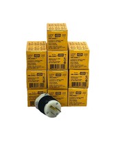 LOT OF 10 Hubbell HBL5266C AC Male NEMA 5-15P Plug 15A 125V Connector CL/BK picture