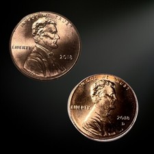 2018 P D Lincoln Shield Cent BU 2 Coin Set Brilliant Uncirculated picture