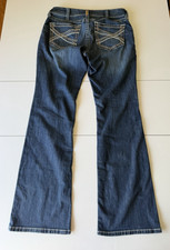 Ariat REAL Jeans Size 31R Mid Rise Entwined Festival Blue Boot Cut picture