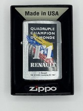 Vintage 1996 Zippo Lighter Renault F1 Quadruple World Champion Racing Motorsport picture