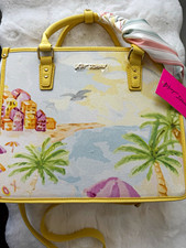 Betsey Johnson XOLALA Summer Beach Yellow Bag w/ Crossbody & Scarf picture
