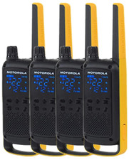 Motorola Talkabout T470 Two Way Radio 4-Pack Walkie Talkies Black/Yellow 22 Chan picture