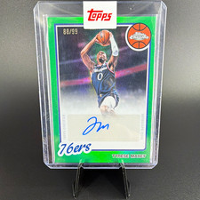 Topps Tyrese Maxey Philadelphia 76ers 2025-26 Chrome Updates Green Auto 88/99 picture