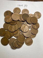 1925 (P) LINCOLN WHEAT CENT ROLL, 50 nice coins picture
