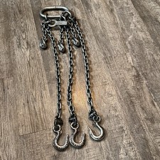 USA-Alloy USA 9/32”x 3’ Lifting Chain 6 Leg with Hooks hoist spreader Towing picture