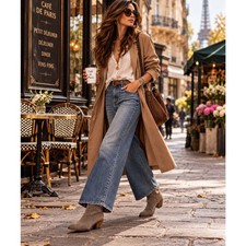 Isabel Marant Dicker Suede Western Ankle Boots FR 38 US 8 Taupe Brown Designer picture