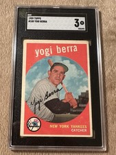 1959 Topps Yogi Berra #180 SGC 3 Very Good New York Yankees HOF Vintage picture