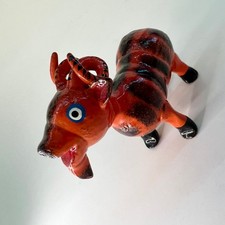 Hand Painted Wooden Ram / Goat  Figurine with moving tail picture