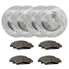 Front & Rear Drilled Brake Rotors + Pads for 2015 2016 2017-2020 Acura TLX picture