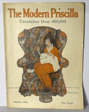 The Modern Priscilla Antique Fashion Booklet October 1914 Art Needlework Fashion picture