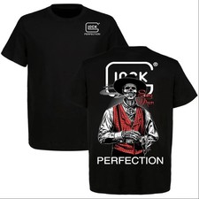 Men's Glock Skeleton Cowboy Say When Old West T-Shirt - Vintage Graphic Tees picture