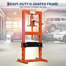 GRAVEE 6/12/20 Ton Hydraulic Shop Press H-Frame w/Press Plates Adjustable Table picture