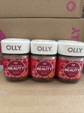 3x OLLY Undeniable Beauty Gummies 60 Ct Hair Skin Nails Support Vitamins 6/2027 picture
