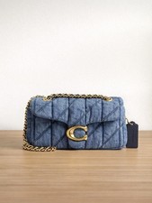 Coach Women’s Quilted Tabby Small Denim Shoulder Bag 20 picture