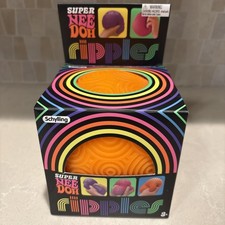 Schylling Super Needoh Nee Doh Ripples XL Orange RIDGES Huge Squishy 100% Auth picture