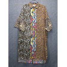 Pierre-Louis Marcia Shirt Dress Mixed Print Women's Small picture
