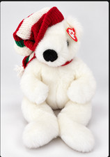 Vintage 1997 Ty Classic Holiday Bear #5700 White Christmas Plush 14