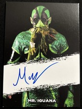 Mr. Iguana auto card signed Wwe rookie la yezka AAA Mexico wrestling picture