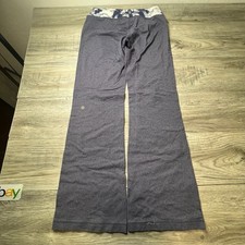 Lululemon Yoga Pants Womens 6 Purple Tie Dye Fold Over Waist Flare Leg Athleisur picture