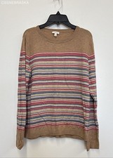 Talbots Multicolor Womens Stripe Crewneck Sweater. - Size MP picture