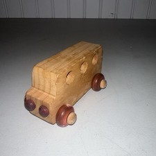 Vintage Wooden Toy Truck Car Bus BH picture