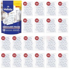 Wallaby 5g Silica Gel Desiccant Packs Food Safe Rechargeable 100 Pack picture