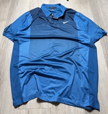 Vintage 2000s Nike Tiger Woods Collection Dri-FIT Golf Polo – Blue Large picture