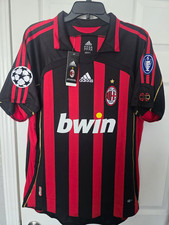  AC Milan Ronaldo 99 Home Jersey Black/Red Short Sleeve M Climacool picture