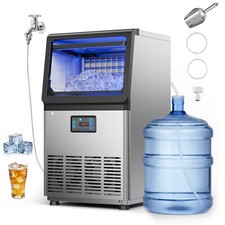 VEVOR Commercial Ice Maker 90 lbs/24h Ice Machine 6.8-13 lbs Storage Restaurant picture