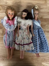Lot of 3 Vintage 1960s Fashion Dolls: Ideal Tammy BS-12 & Uneeda Barbie Clones picture