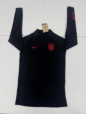 Nike USWNT Strike Drill Top Mens Black Red Dri-FIT Soccer Quarter-Zip DR4627-010 picture