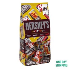 HERSHEY'S Miniatures Variety Pack Chocolate Candy Bulk Assortment 180 Pieces picture