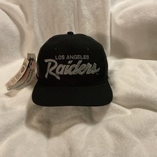 RARE Los Angeles Raiders Vintage 1990s Sports Specialties Black Snapback Cap picture