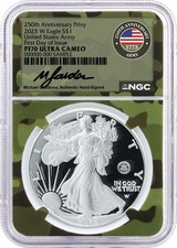 2025 W $1 Silver Eagle 250th Anniv U.S. Army Privy NGC PF70 UCAM FDOI Gaudioso picture