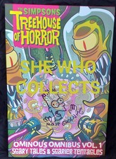 SDCC 2026 MATT GROENING SIMPSONS TREEHOUSE OF HORROR VOL 1 SIGNED SKETCHED BART picture