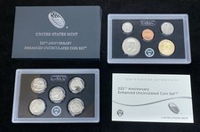 2017 United States Mint 225th Anniversary Enhanced Uncirculated Coin Set  W/ OGP picture