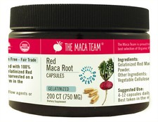 Gelatinized Red Maca Root Capsules -  Certified Organic, Fair Trade, GMO-Free picture