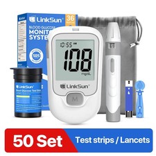 Diabetes Test Kit Blood Sugar Glucose Monitor Linksun G-425-1 Complete Kit picture