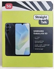 Straight Talk Samsung Galaxy A16 (5G) 128GB, Black Prepaid Smart Phone 🆕 picture