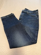 J.Crew 96 Straight 106-146 High Rise Jeans Womens Size 32 Dark Blue Wash picture