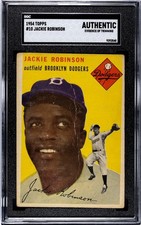 1954 TOPPS JACKIE ROBINSON  #10  SGC AUTHENTIC (EVIDENCE OF TRIMMING) picture