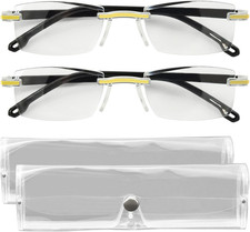 2 Pcs Auto Focus Glasses, Automatic Zoom Reading Intelligent Self Adjusting Pres picture