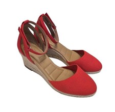 Joie Sloan Coral Espadrille Wedge Sandals Women's Size 9 Ankle Strap Jute Summer picture