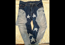 Custom Reworked Patchwork Jeans with CK Panels – Size 36 – Handmade Unique Piece picture